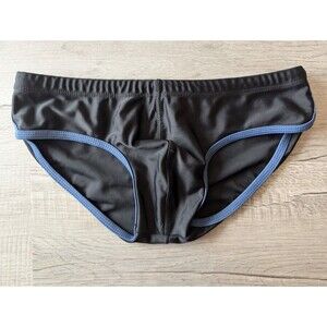 Tulio Blue Boy Low Rise Retro Fit Swim Brief - Men's Stylish Swimwear Size Small